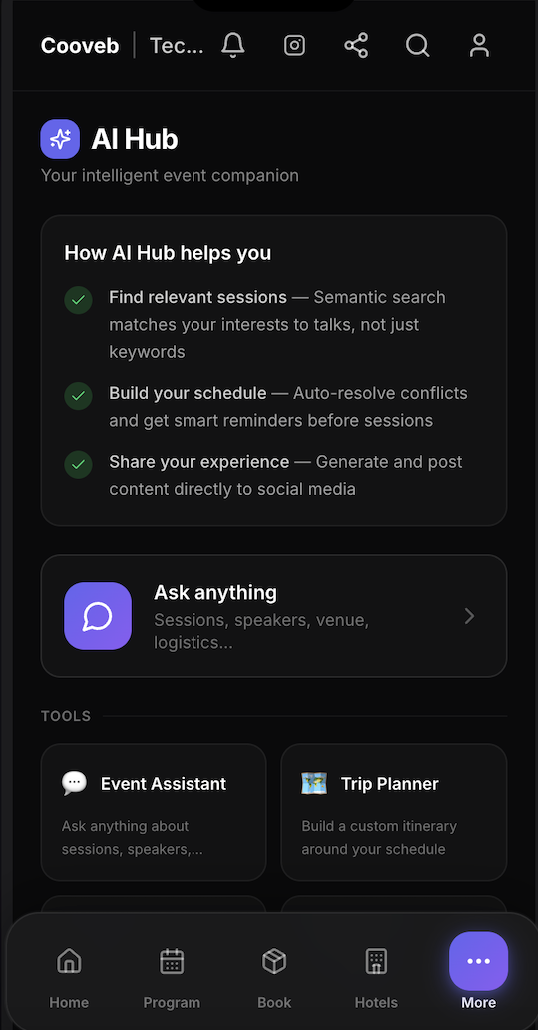 Attendee pod AI features preview