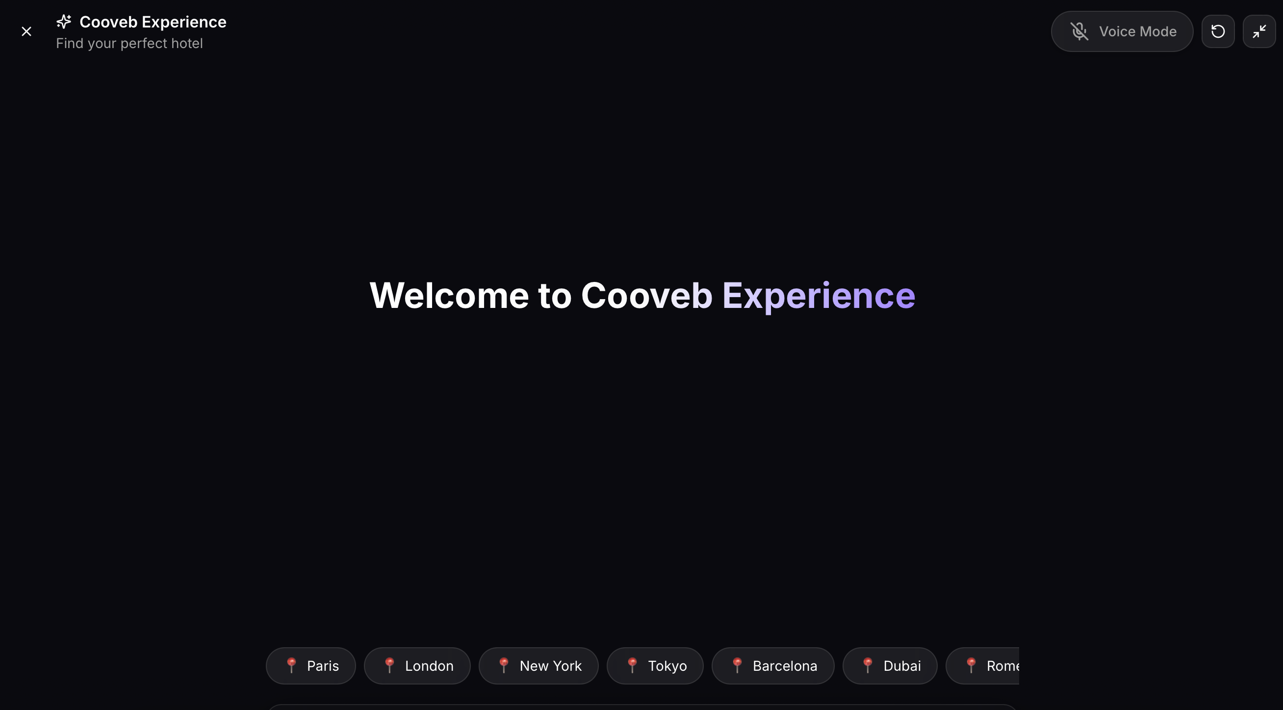 Find your perfect hotel